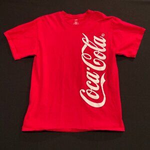 Coca-Cola Logo Red Tee Shirt Mens Size Medium